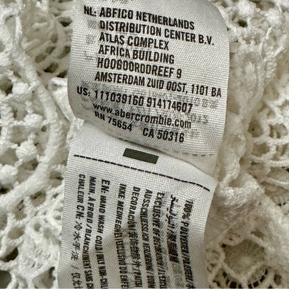 Abercrombie & Fitch Womens Sz XS S White Lace Tunic Sleeveless Swim Cover Up - Picture 8 of 12